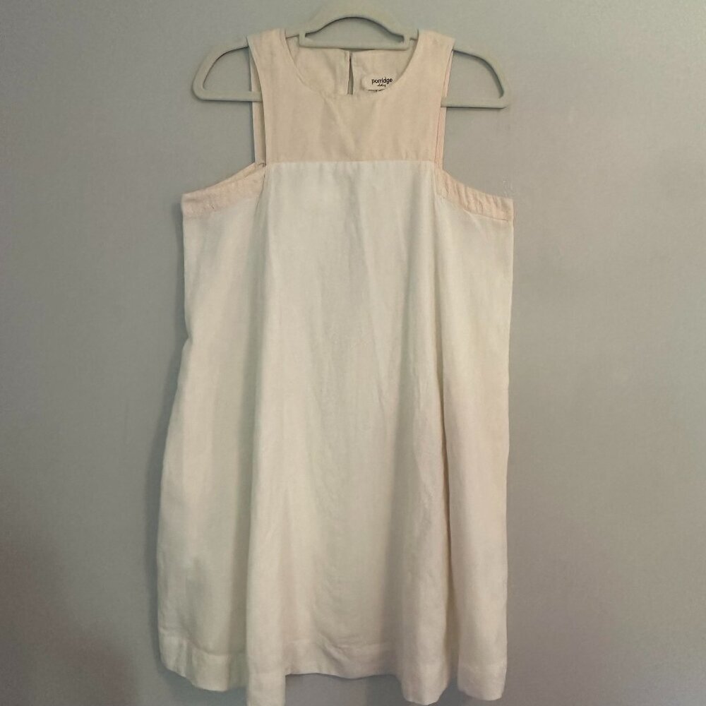 Anthropologie Porridge Sleeveless Mini Babydoll Dress Cotton Linen - NWT - Small